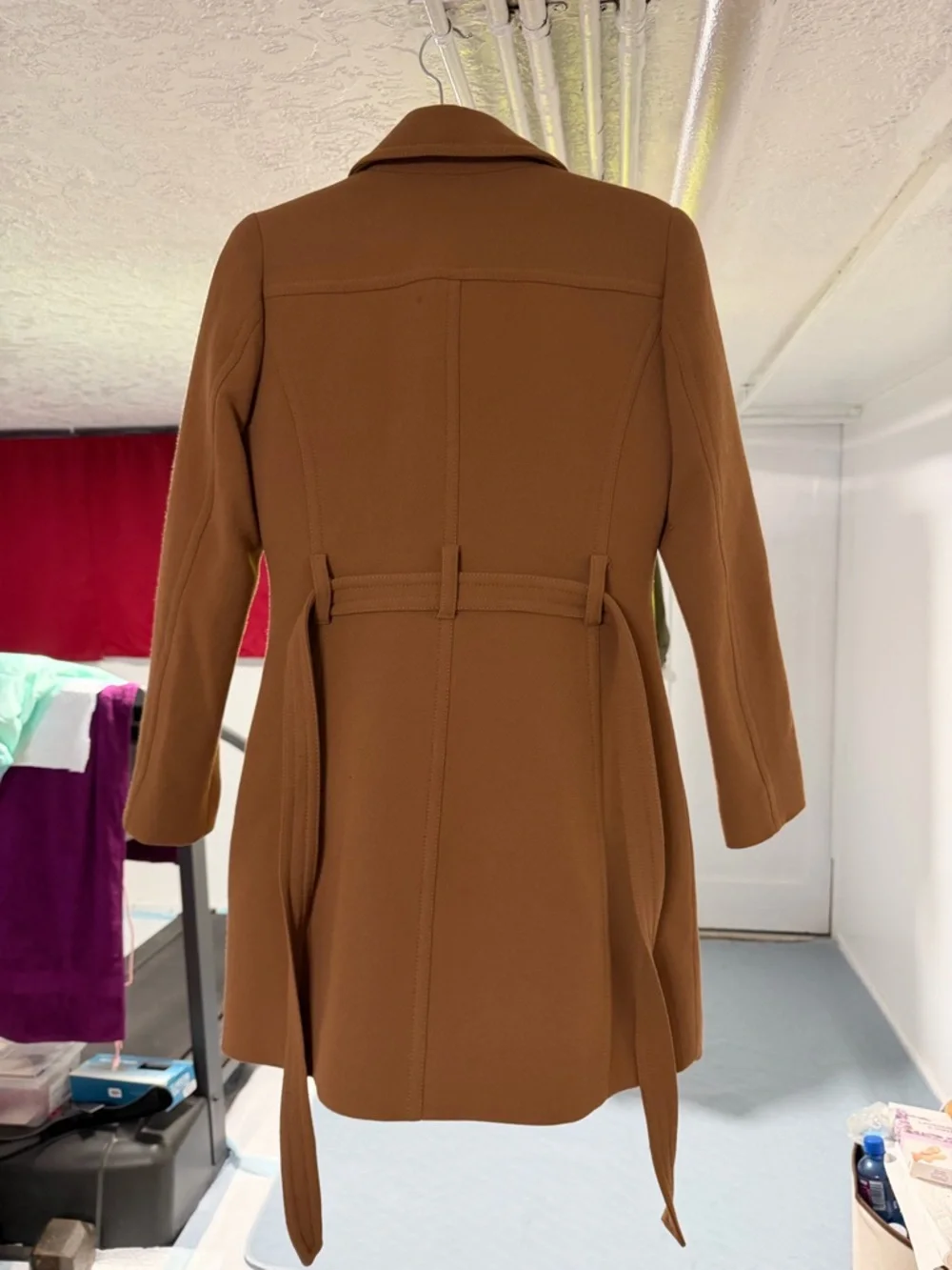 J. Crew townhouse Double-Breasted Wool Pea Coat in Camel Brown - Picture 3 of 4